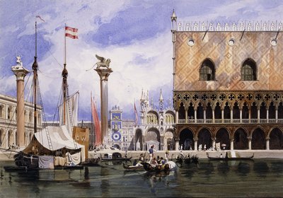 威尼斯圣马可广场（Piazzetta di San Marco），威尼斯，1839年 作者 卡尔·弗里德里希·海因里希·维尔纳