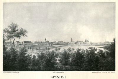 1860 年左右的施潘道市景 作者 卡尔清晨护理
