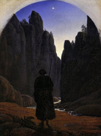 落基山谷朝圣者，约1820年 作者 Carl Gustav Carus
