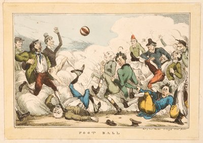 足球在伦敦的街道上，1820年 作者 卡尔·希思