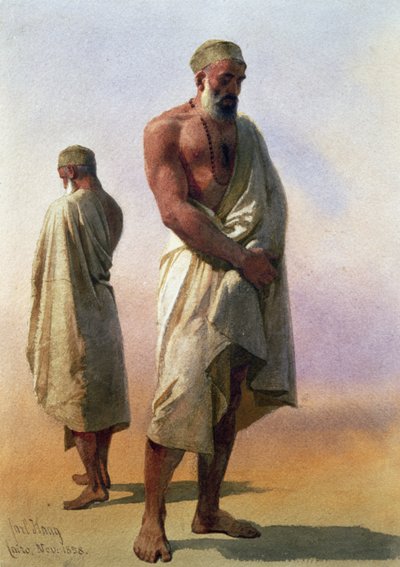 两个苦行僧，1858年 作者 Carl Haag