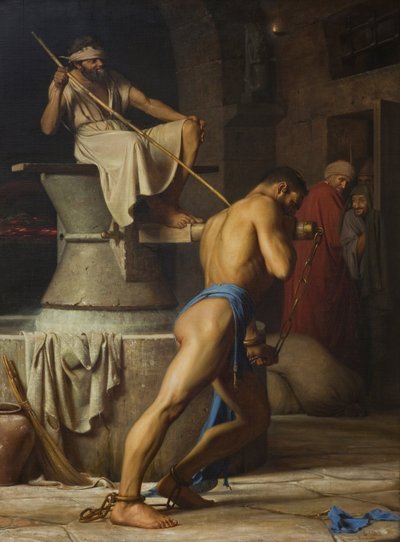 参孙和非利士人，1863年 作者 Carl Heinrich Bloch