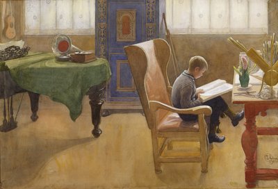 Esbjorn在1912年的学习角（wc在纸上） 作者 卡尔·拉森