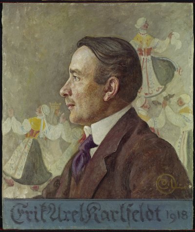 诗人埃里克·阿克塞尔·卡尔菲尔德（Erik Axel Karlfeldt）的肖像 作者 卡尔·拉森