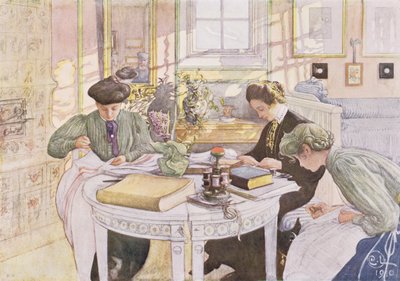 Trousseau，酒吧。在&39;Lasst Light Hinin&39;（`Let in More Light&39;），1910年 作者 卡尔·拉森