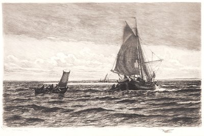 渔人码头和划艇 作者 Carl Locher