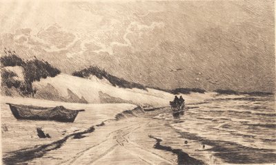 从斯卡根森德斯特兰的沙丘上俯瞰 作者 卡尔·洛彻