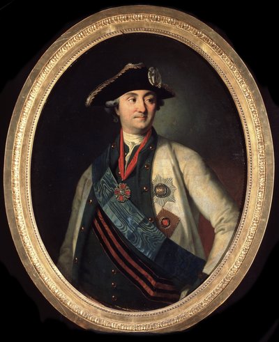 "Portrait du comte Alexei Grigorievitch Orlov (1737-1808), commandant des Forces navales russes" (Portrait du comte Alexei Grigorievitch Orlov (1737-1808), commandant des Forces navales russes) Pinture de Carl Ludwig Johann Christineck (1732/3-17) 作者 卡尔·路德维希·克里斯蒂内克