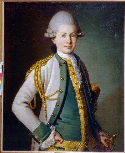 Portrait du comte Nicolay Semyonovich Mordvinov (1754-1845)（尼古拉-谢苗诺维奇-莫德维诺夫伯爵肖像）。卡尔-路德维希-约翰-克里斯蒂内克（Carl Ludwig Johann Christineck，1733-1793 或 1794 年）的画作，纸上水彩 作者 卡尔·路德维希·克里斯蒂内克
