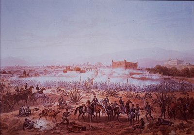 美墨战争（1846-1848 年），莫利诺德尔雷战役，美军进攻 作者 Carl Nebel