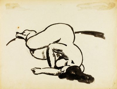躺着的女性裸体 作者 卡尔·纽曼