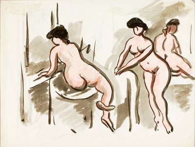 三幅女性裸体画 作者 卡尔·纽曼
