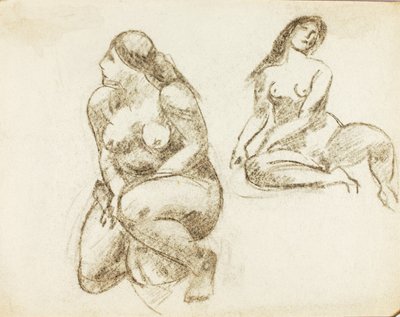 两幅女性裸体画 作者 卡尔·纽曼