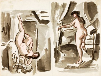两幅女性裸体画 作者 卡尔·纽曼