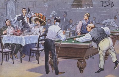 在台球厅的滑稽场面 作者 Carl Robert Arthur Thiele
