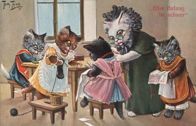 幽默猫明信片（彩色石版印刷） 作者 卡尔·罗伯特·阿瑟·蒂勒