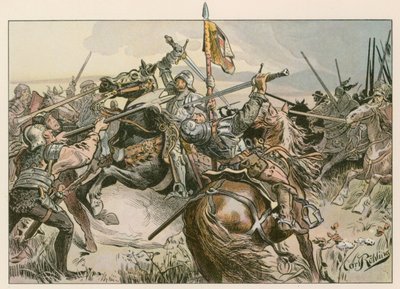 艾伯特·阿基里斯于1449年与纽伦堡作战。 作者 卡尔空白