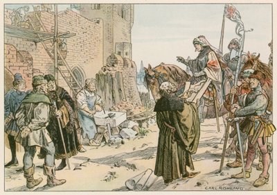 弗雷德里克二世于1443年在施普雷河上铺设城堡的基础 作者 卡尔空白