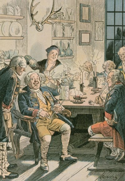 Friedrich Wilhelm I（1657-1713）在Tabakskollegium 作者 卡尔空白