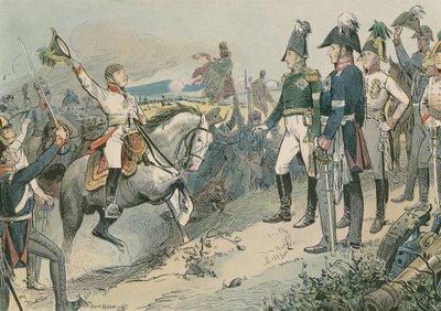 1813年莱比锡战役中的三位盟军统治者。 作者 卡尔空白