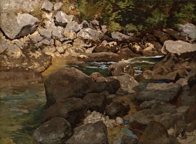 巨石山Stream，1888-1889年 作者 卡尔·舒赫