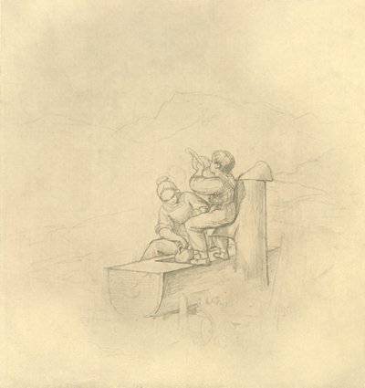 Am Brunnen，19世纪中叶，c1924。 作者 卡尔·斯皮茨维格