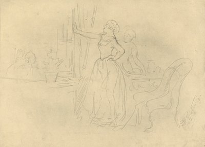 Am Fenster，19世纪中叶，c1924。 作者 卡尔·斯皮茨维格