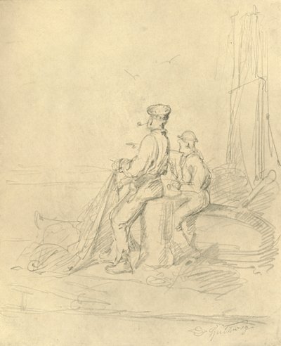 Am Strande，19世纪中叶，c1924年。 作者 卡尔·斯皮茨维格