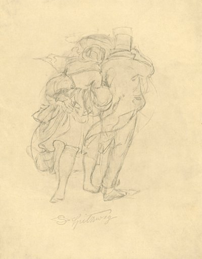 在19世纪中叶暴风雨中，c1924。 作者 卡尔·斯皮茨维格
