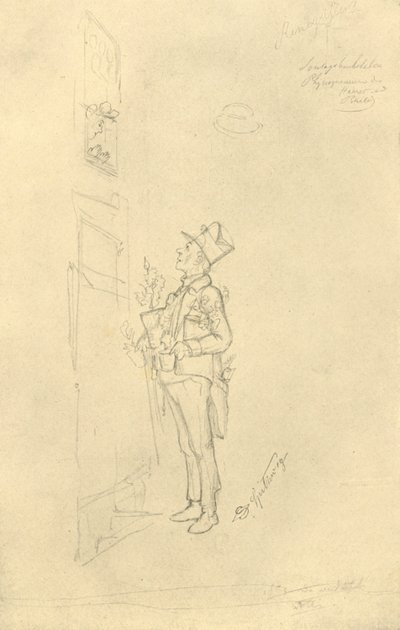 Der Gratulant，19世纪中叶，c1924。 作者 卡尔·斯皮茨维格
