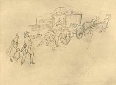 Thespiskarren演员，19世纪中叶，大约在1924年。 作者 卡尔·斯皮茨维格