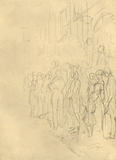 等待游行，19世纪中叶，1924年。 作者 卡尔·斯皮茨维格