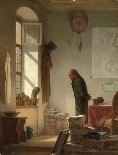 仙人掌情人；仙人掌情人，约1860年 作者 Carl Spitzweg