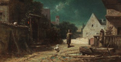 守夜人 月光下的守夜人，或狗和猫，约1870年。 作者 卡尔·斯皮茨维格
