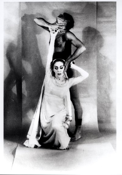 玛莎-格雷厄姆（1894-1991）和伯特伦-罗斯（1920-2003）的 "幻想演奏会"，1961 年 6 月 27 日（明胶银印刷品） 作者 卡尔·范韦希顿