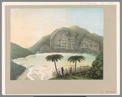 爪哇帕托查火山的火山口湖 作者 卡尔·威廉·米林（可能）