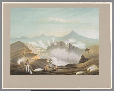 西爪哇的贡土尔火山 作者 卡尔·威廉·米林（可能）