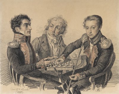 扎卡尔·塞姆乔诺维奇·科赫胡立兹伯爵（1797-1856），阿列克谢·伊万诺维奇·切尔卡索夫男爵（1799-1855）。 作者 卡尔·冯·汉佩尔恩