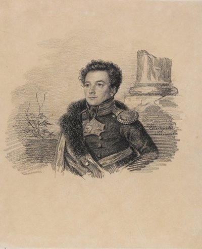 AP Butovsky的肖像，1817年至1826年之间。 作者 卡尔·冯·汉佩尔恩