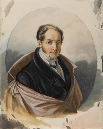 亚历山大·伊万诺维奇·洛勒（Alexander Ivanovich Lorer）的肖像1779-1824，1820年代初期。 作者 卡尔·冯·汉佩尔恩