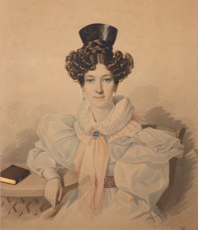 安娜·普拉托诺夫娜·普劳蒂娜（Anna Platonovna Plautina）肖像，1808-1886年，1830年代。 作者 卡尔·冯·汉佩尔恩