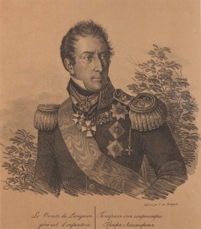 亚历山大·安德罗·德·朗格朗伯爵的肖像1763-1831，1820。 作者 卡尔·冯·汉佩尔恩