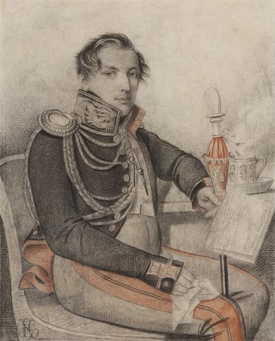 彼得·彼得罗维奇·科诺夫尼岑伯爵（Pyotr Petrovich Konovnitsyn）的画像，1803-1830年，1820年代初期。 作者 卡尔·冯·汉佩尔恩