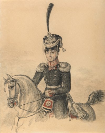 Nikolay Alexandrovich Islenyev的肖像1785-1851，1810年代末。 作者 卡尔·冯·汉佩尔恩