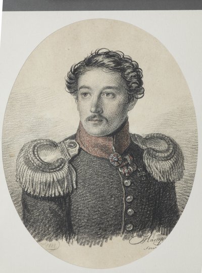 尼古拉·瓦西里耶维奇·赫沃斯托夫的肖像（1793-1837年，1822年）。 作者 卡尔·冯·汉佩尔恩