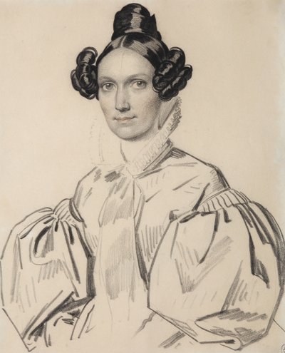 奥尔加·尼古拉耶夫娜·塔利辛娜（Olga Nikolaevna Talyzina）肖像，祖伯娃（NéeZubova）1803-1882年，1830年代初期。 作者 卡尔·冯·汉佩尔恩