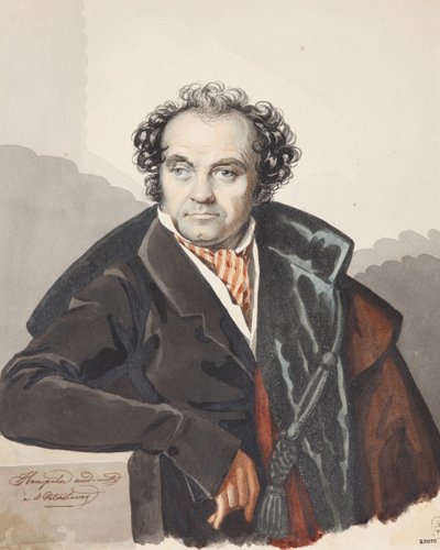 Sergey Dmitryevich Lvov 1781-1857，1820年代肖像。 作者 卡尔·冯·汉佩尔恩
