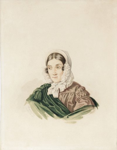 塔蒂亚娜·彼得罗夫娜·洛娃（Tatiana Petrovna Lvova）的画像，1789-1848年，内尔·波托拉茨卡娅（NéePoltoratskaya），1830年代。 作者 卡尔·冯·汉佩尔恩