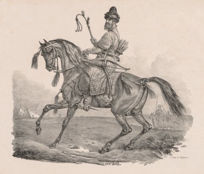 哥萨克骑士c。 1820年。 作者 卡尔·韦尔内
