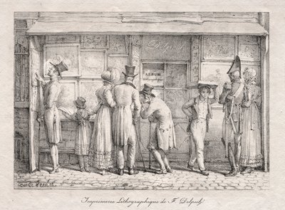 Delpech平版印刷店，c。 1818年。 作者 卡尔·韦尔内